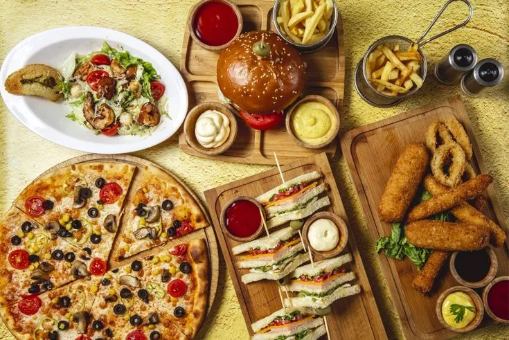About Menu 2 About UK restaurant food items displayed in menu style